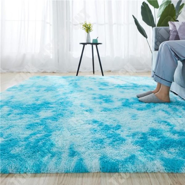 TD® Gradient tie-dye matta ins dekoration Nordisk vindtät matta enkel personlighet mjuk plysch soffa sidomatta hem blå t