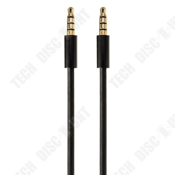 TD® Kabel audio Jack 3,5 MM til 3,5 MM Han til han Sort Aux-kabel til hovedtelefoner Stereo lydb kabel til telefon PC computer