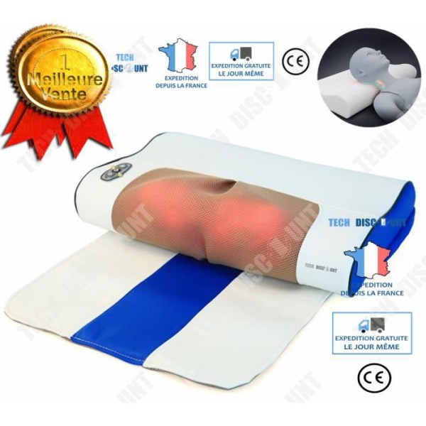TD® Multi-funktionel varmende massageapparat til smertebekæmpelse, afslapning af muskler, nakke og ryg, lindrende blid varme, effektiv.