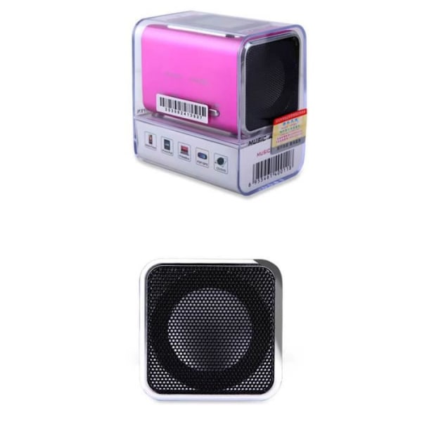 Mini LCD Multimedia Högtalare MP3 Radio SD/TF - Music Angel - Bluetooth - Rosa Rosa