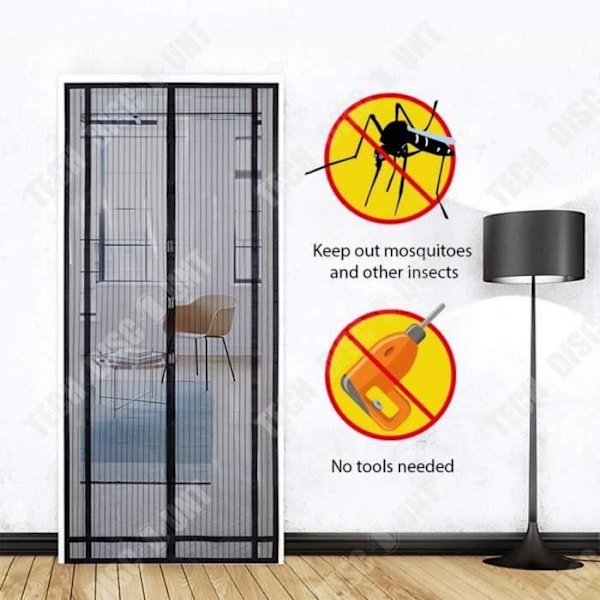 TD® Magnetisk Myggebeskyttelsesgardin til Insekter Flue Myg Gardin til Indgangsdør/Patio/Skydedør L130 x H220c
