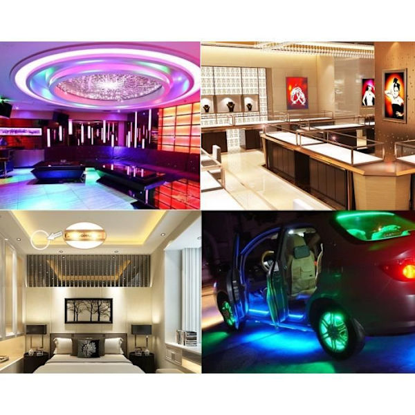 LED-remsa - LCC® - 5050 RGB - 5M - 300 lysdioder - Vattentät - Infraröd fjärrkontroll RGB-färg