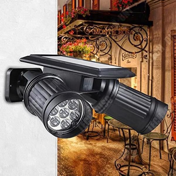 TD® LCC® LED Spotlampun Aurinkopaneeli Ilmanjohtokyky PIR Liikeanturi Ihmisliikkeelle 14 LEDiä 150LM LED Maisemaprojektori Lamppu-Musta