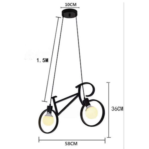 KIN cykel ljuskrona belysning Vintage E27 taklampa lampa för dekorativa lampor Vintage smidesjärn led ljuskrona