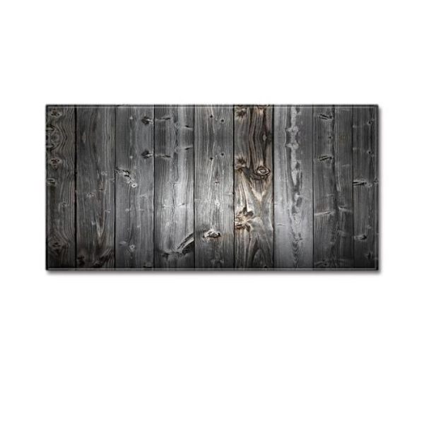 Absorberande halkfri matta - Polyester - Trämodell - Maskintvättbar - 40 x 120 cm - Grå Grå