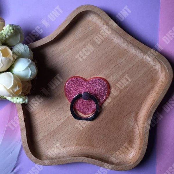 Support Telefon - TECH DISCOUNT - Universell - Hjärta - Rosa - Zinklegering
