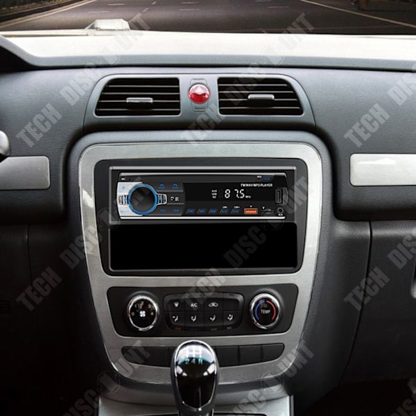 TD® Bilradio Bluetooth MP3-afspiller universel til bil, lydkvalitet uden tab, central radioændring, sort radio.