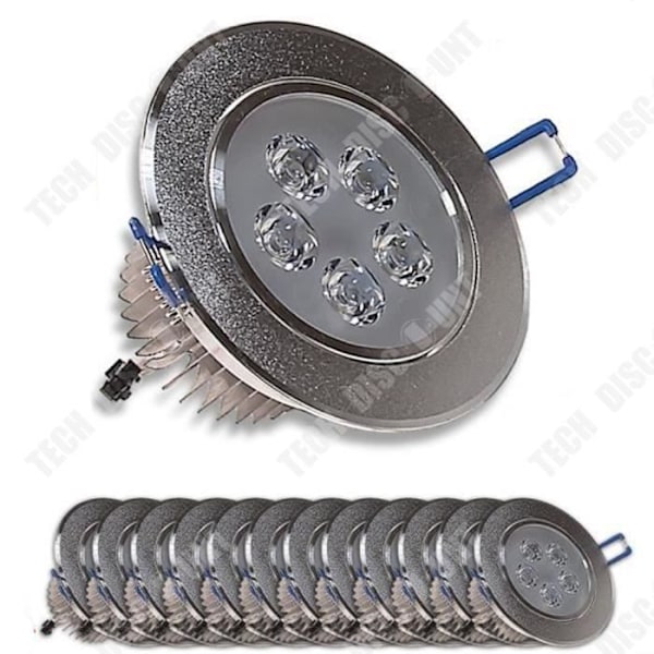 TD® LEDVero LED Downlight 5W Rund Varmvit Energisparande Lågvärme Dimbar 12 Styck