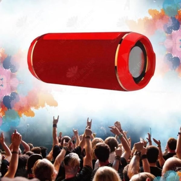 HTBE® Bluetooth-kaiutin, kaksinkertainen bassokaiutin, vedenpitävä ulkokaiutin, mini Bluetooth-kaiutin, kannettava kortti