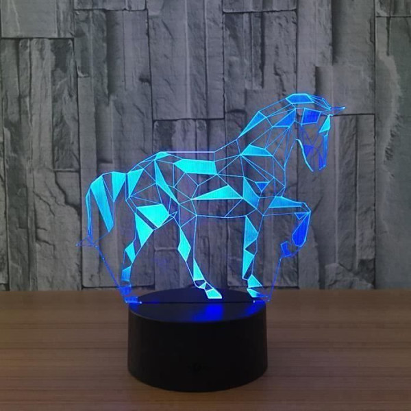 3D-lampa - Cham - M0CA56 - 7 färger - Touch - Inomhus - Barn blå, röd, grön, rosa, cyan, gul, vit