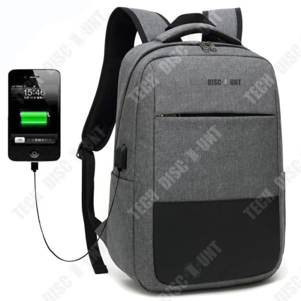 TD® XQXA Laptopryggsäck för män Vattentät stöldskydd med USB-laddningsport Laptopryggsäck 15,6" reseryggsäck