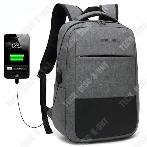 TD® XQXA Miesten Vesitiivis Antivarkaus Kannettavan Tietokoneen Reppu USB Latausportilla 15,6" Kannettavan Tietokoneen Reppu