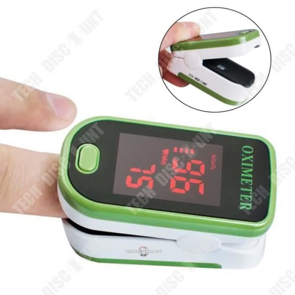 TD® Health Sensor Digital träningsmonitor för vuxna när som helst Sport Motion Fingertop Monitor Grön