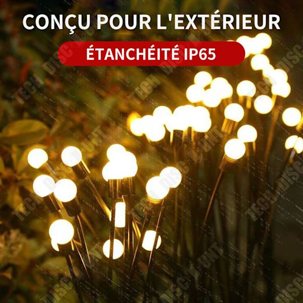 TD® Vandtæt solcellelampe, LED solcellelampe egnet til have, gård, plæne, udendørs belysning, nat scene, dobbeltmodus gadelampe