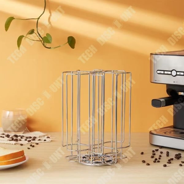TD® Rotationskaffeboks holder i T-form til opbevaring af kaffekapsler - jernkunst opbevaringsstativ
