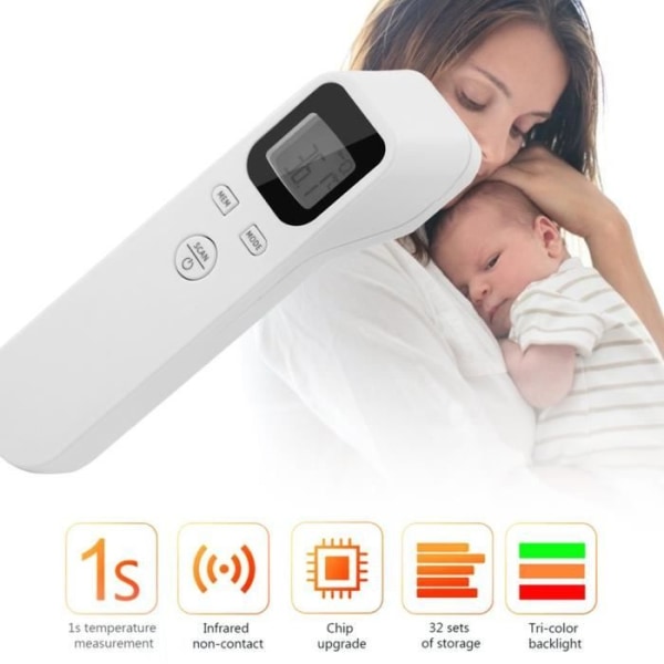 Beröringsfri panntermometer Baby Infraröd LCD Digital Instant ℉ Display Temperaturpistol för barn, vuxna