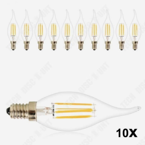 TD® Set med 10 Edison LED-glödlampor/Retro Energispar/