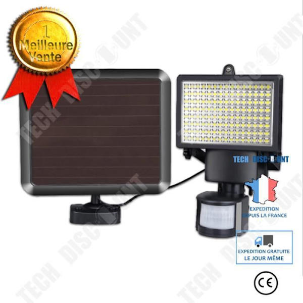 TD® 60 LED Aurinkoinen PIR Liikeanturilla Varustettu Turvalamppu Raikas Valo Puutarhaan, Autotalliin, Kesämökkiin, Polulle, Kuistille, Siltaa varten