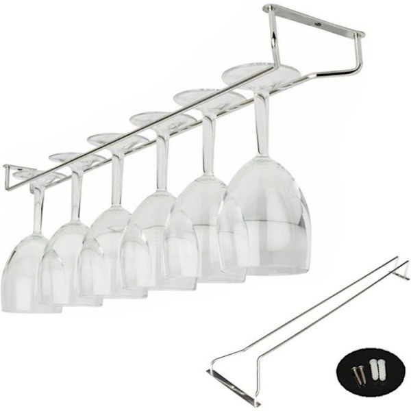 Porte Verre - TEMPSA - 55cm - Rustfrit stål - Vinsupport - Moderne design