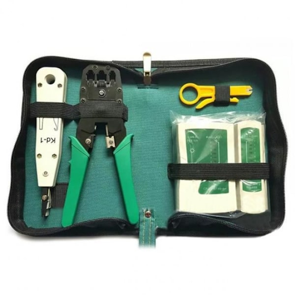 5 Pcs-Netværk Ethernet Kabel Tester Rj45 Kit Afbitning Værktøjer Til Crimpning Punch Down Rj11 Cat6 Kabel Detektor Xxm8 #