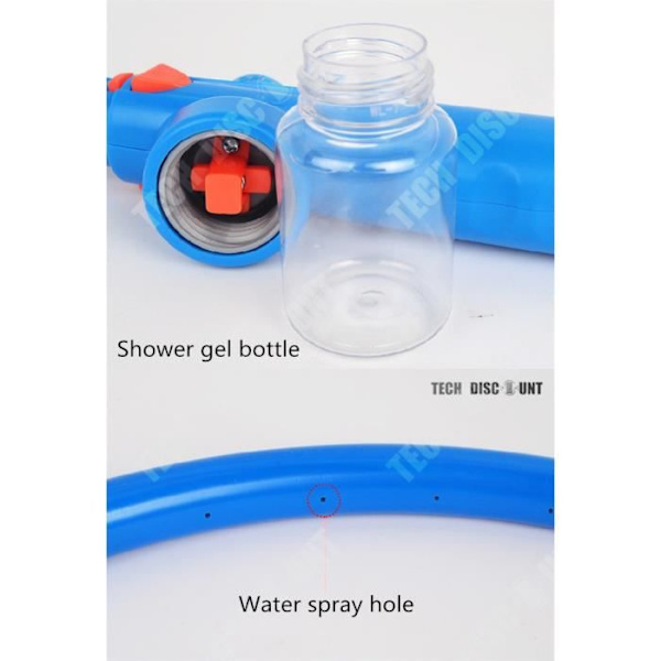 TD® Dog Wash Hoop Justerbar tryckpistol Tvåldispenser Anslutning Slang Rengöringsbricka Hopfällbar Flexibel