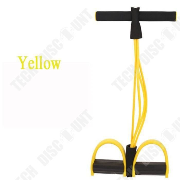 TD® 4 Tube gummifitness elastisk abdominal hjemme gym udstyr til sport træk horn - Model: gul
