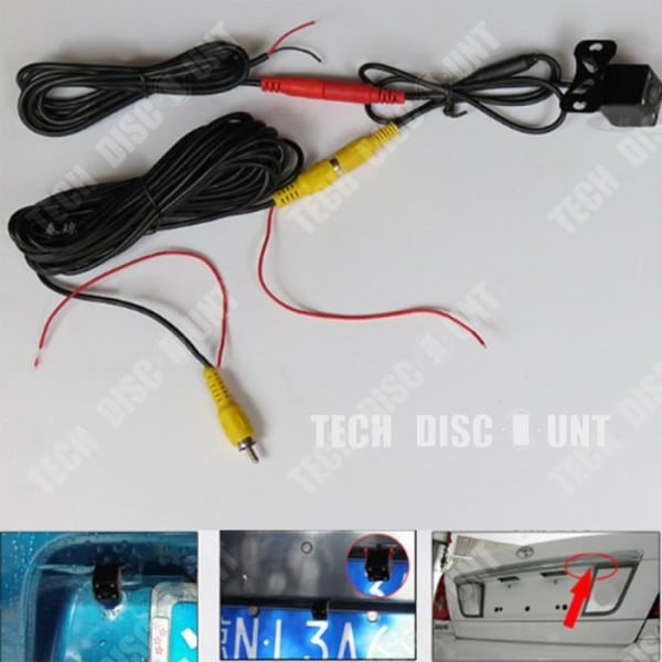 TD® Car Camera Surveillance Plug-in ccd HD vidvinkel backup kamera Night Vision LED 720P Vattentät Scan 60HZ-s 12V