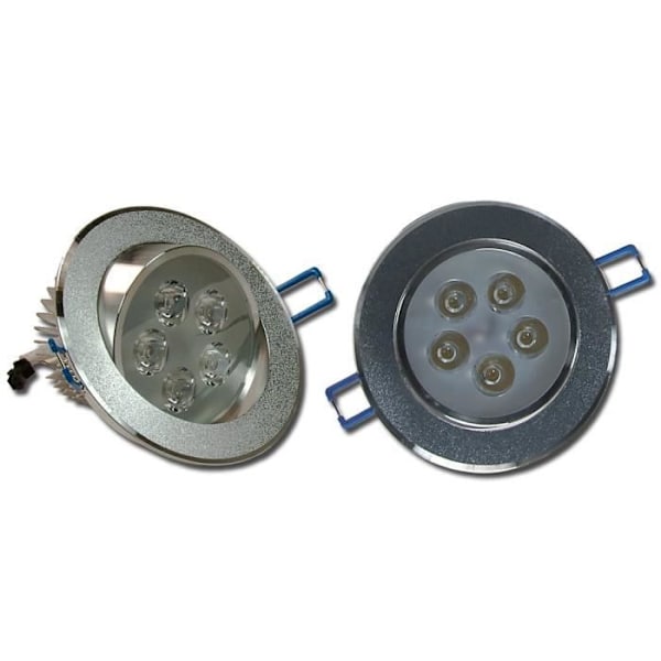 Spot encastrable LED - LEDVero - 5W - Kallvit - 12x - Inomhus - Hög kvalitet Vit kyla
