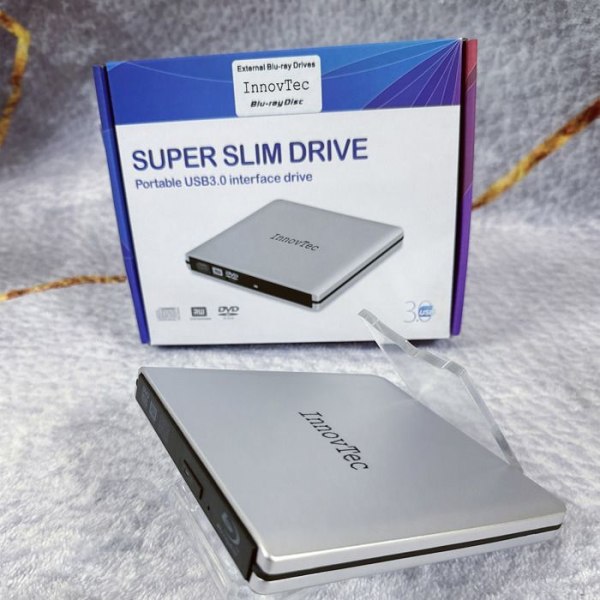 INNOVTEC bärbar cd-spelare USB3.0 extern blu-ray dvd-brännare radio bil väggmonterad rw dvd rom-spelare optisk barninspelare