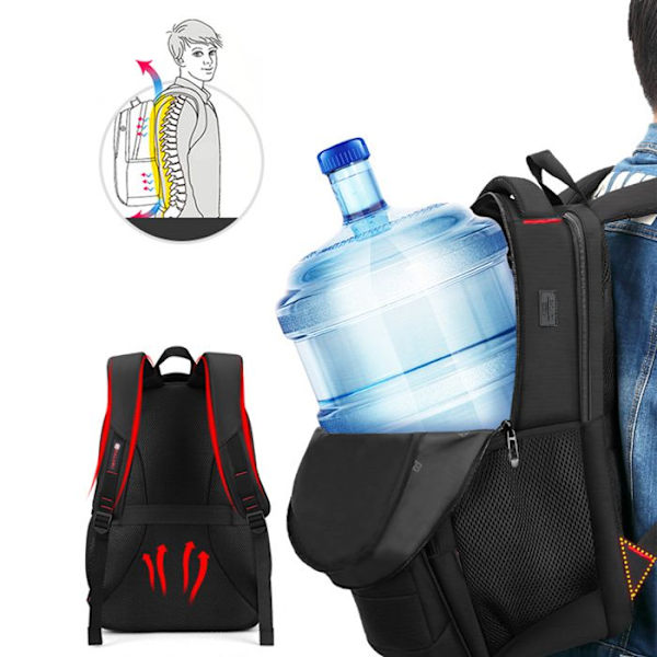 Affärsreseryggsäck Laptopväska Utomhusresor Enkel Casual ryggsäck Student skolväska