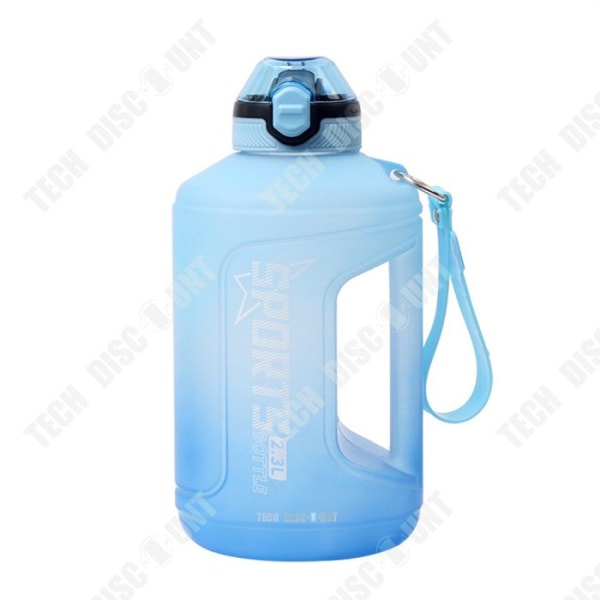 TD® Vattenflaska med stor kapacitet 2,3 L Bärbar Transparent Utomhuscamping Fitness Stor vattenkopp