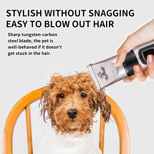 TD Dog Clipper USB 5:e hastighet hundklippare kattklippare hundklippare långt hår tjock kattklippare långt hårknut