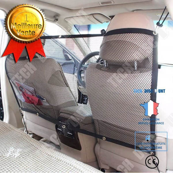 TD® Turvaverkko autolle lemmikille, erottava este ja suoja koiralle ja kissalle autossa - 115x62