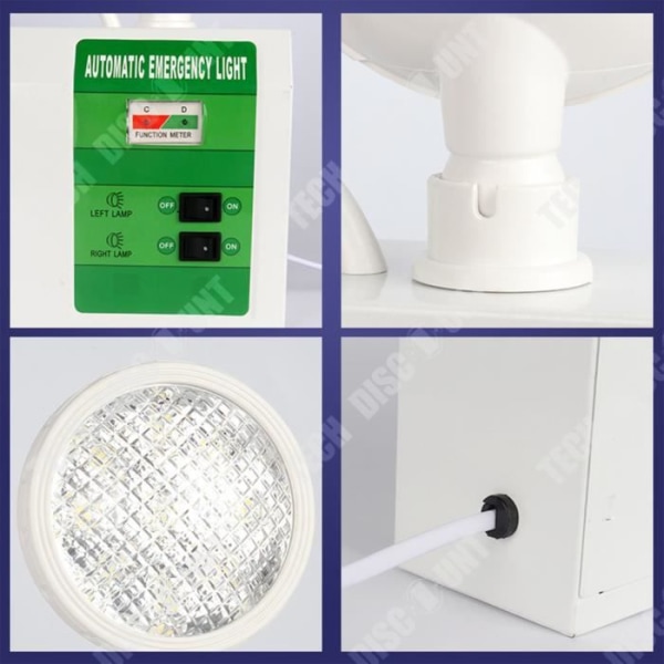 TD® Väggmonterad Universal Dual Head Hög Ljusstyrka Roterande Fire Escape Emergency Light