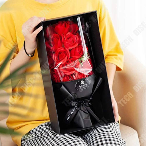 TD® Savon Bouquet Simulation Rose Bevare Blomst Gaveæske Fødselsdagsgave Til Kæreste Valentines Dag