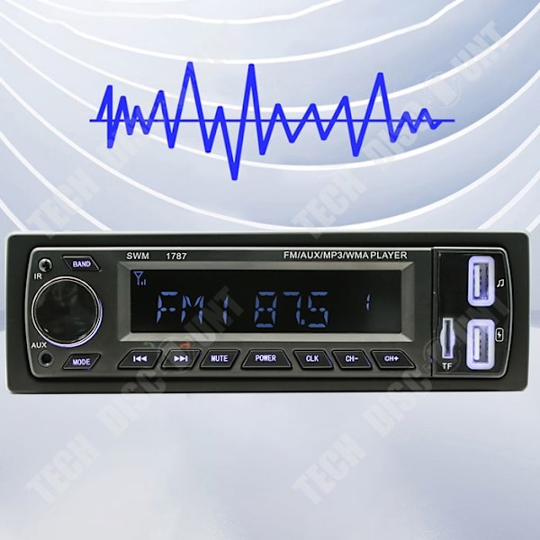 TD® Autoradio Bluetooth 12V MP3-afspiller smart bluetooth håndfri U-disk stik kort autoradio FM lydkvalitet uden tab.
