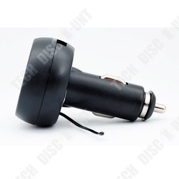TD® Voltmeter Cigarettändare Termometer USB LED Autoladdare 12-24V-USB laddare med LED voltmeter för billedd cigarrtändare