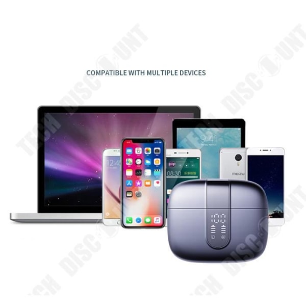 TD® Airoda 1536U Bluetooth-headset med digital batteri display, ørepropper, automatisk parring, trådløs Bluetooth-headset ca.