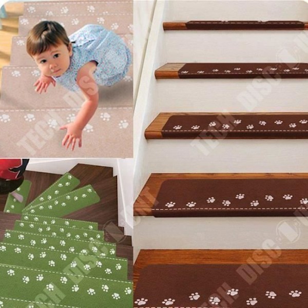 Trappsteg TD® 6st 55.5*22.5*4cm lätt rengörbar halkskyddsmatta för trappor kaffe färg