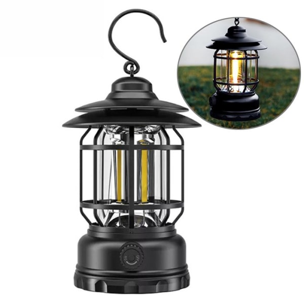 Campinglampe CONFOZEN® Model med opladning via USB Variabel i det uendelige Teltlampe