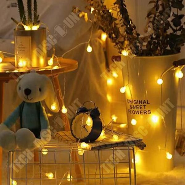 TD® Kuumasuojattu LED-valoketju kuparista jouluksi 10M 100 LED 8 tilaa kaukosäätimellä Lämpövalkoinen