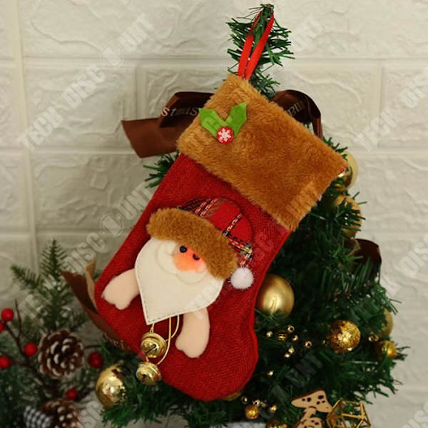 TD® Julstrumpa Godispåsar 14*21cm 4st Med LED-ljus Julklappspåsar Lämpliga för juldekoration