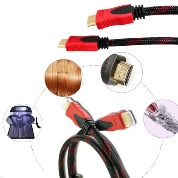 TD® HDMI-kabel på 20 meter TV-data HD-kabel 3D guldpladeret forbindelse 24K tilslutning til computer version 1.4 dedikeret TV-kabel