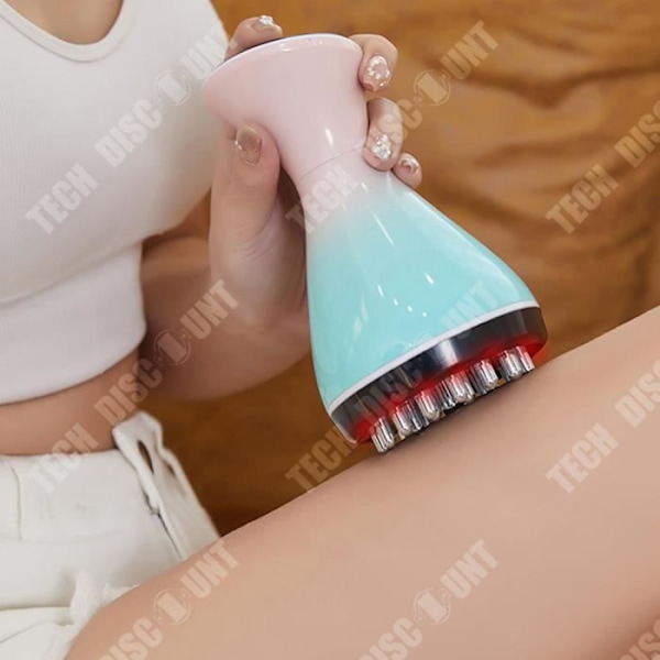 TD® Elektrisk Gua Sha Meridianbørste med 9 hastigheder, Rødt lys opvarmning, Abdominale vibrationer, Elektrisk skrabemasseur