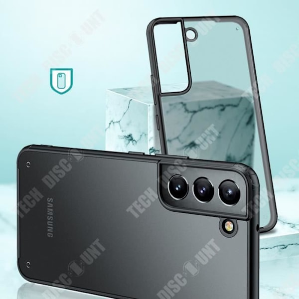 TD® Transparent støvafvisende telefoncover til Samsung Galaxy S22 Thinner 360-graders beskyttelse TPU bløde kanter