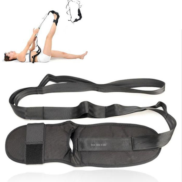 Yoga strækbælte - TD® - Sort - Bomulds polyester - Rehabilitering - Unisex Svart