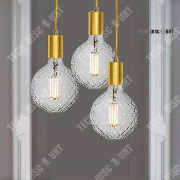 TD® ampoule LED E27 kreativ design let glas loft farve gul stue lysende dekoration lampe belysning aftener fest mode