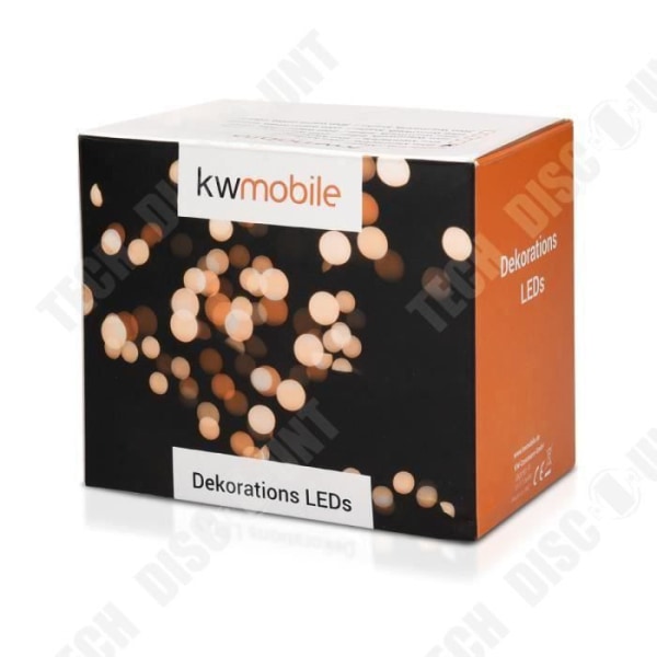 TD® LED 10m - Koppartråd med fjärrkontroll 8 justerbara ljuslägen - 100 flerfärgade LED-lampor inomhus