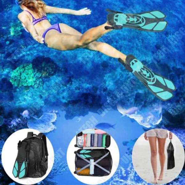 TD® Justerbar elastisk åben tå snorkling svømmefødder kort størrelse M udendørs dykkeudstyr