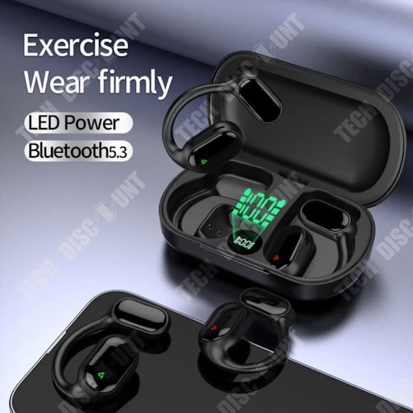 TD® Bluetooth-nappi kuuloke Langaton ei-intrasi耳lylanki Kaksois stereoääni Akunkesto 4-8 tuntia